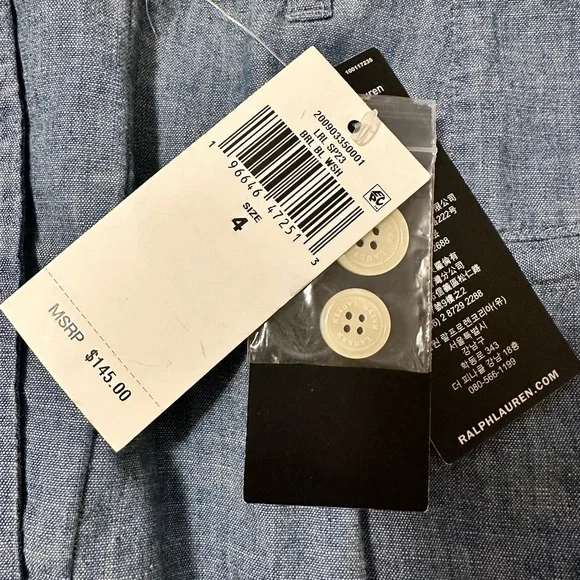 Women’s Lauren Ralph Lauren size 4 chambray pleated wide leg pants - Picture 9 of 9